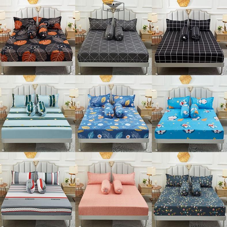 WEMARRY SPREI KATUN SET - SARUNG SEPREI SET 2B2G UKURAN 180X200/160X200/120X200CM  TERLARISS...,,,,,