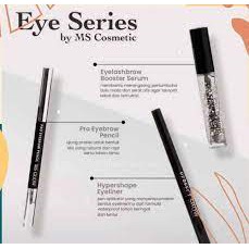 MS GLOW PAKET EYES SERIES (Eyelash Brow Serum ,Perfect Show Eyeliner ,Pro Eyebrow Pencil) FREE POUCH