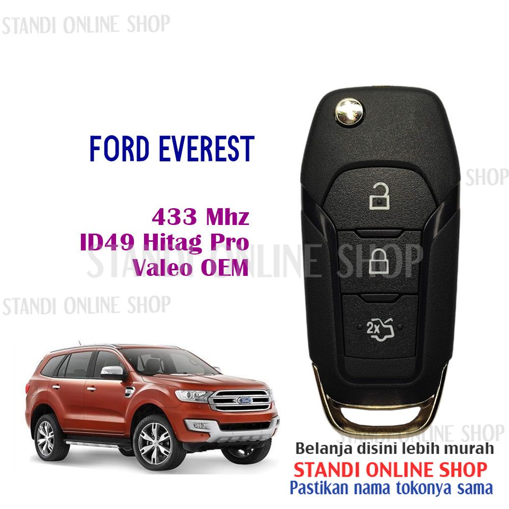 Remote Set Lengkap Kunci Lipat Ford Everest Valeo OEM