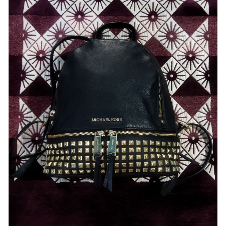 Tas ransel Michael Kors Rhea Zip stud original preloved