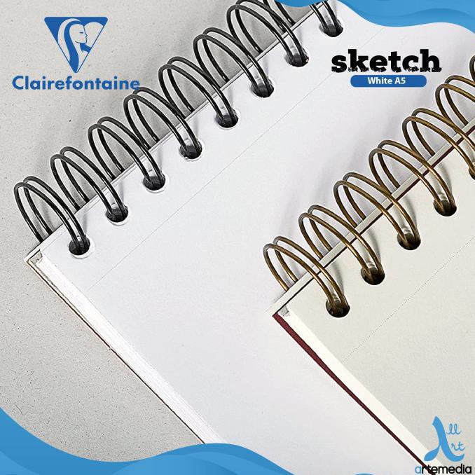 

Gilaa!!! Buku Sketsa Clairefontaine A5 Sketch White Wire Bound Sketchbook Gilaa!!!