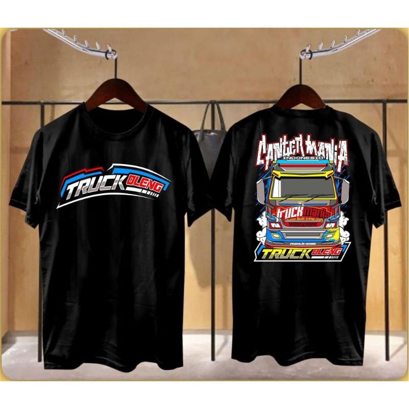 Fourfashion Kaos Pria Kaos Distro TRUCK OLENG IND Black FN262