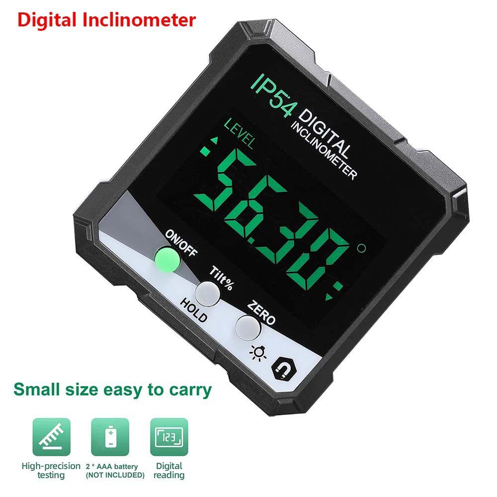 Solighter Digital Inclinometer Protractor Layar LCD Tahan Air Portabel