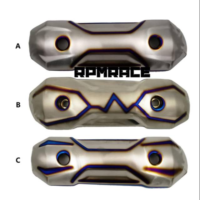 Cover Kover Knalpot Zoomer Twotone Tutup Tameng Knalpot Zoomer Titanium Thailand Beat