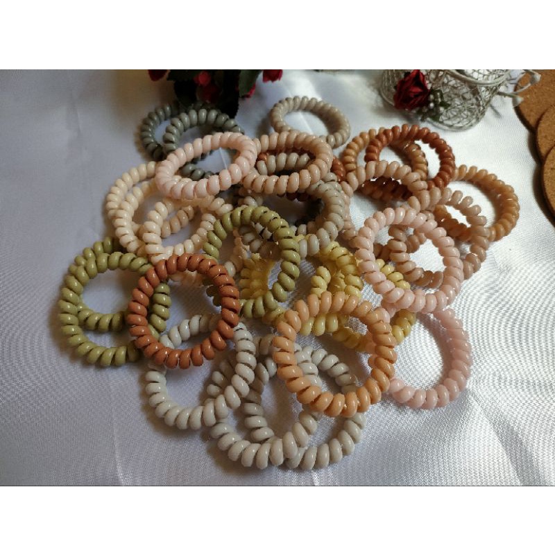 Ikat rambut spiral import tebal bagus ( 1Pcs ) - ikat rambut viral