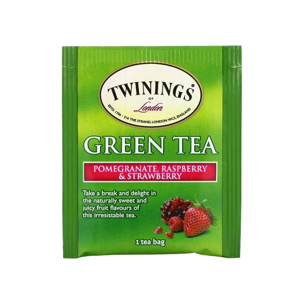 Twinings of London Green Tea Juicy Fruit Flavours Tea 20s x 1.5gr