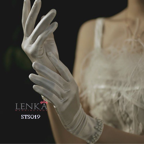 [SHOP NOW] SARUNG TANGAN MUTIARA AKSESORIS WEDDING BRIDAL GLOVES PESTA STS019