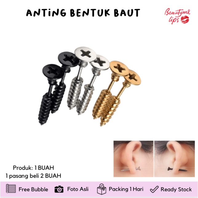 ANTING PRIA / WANITA BENTUK BAUT / SKRUP ( ECER)