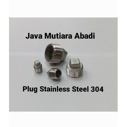 Plug/Dop Stainless drat luar 1/8" inch