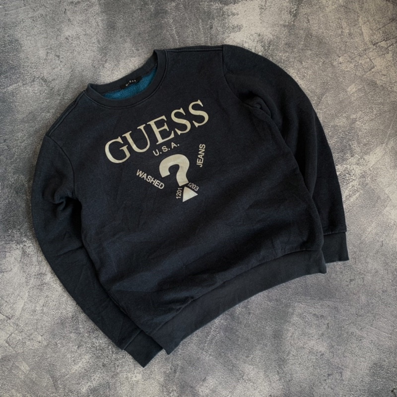 crewneck sweater guess second original