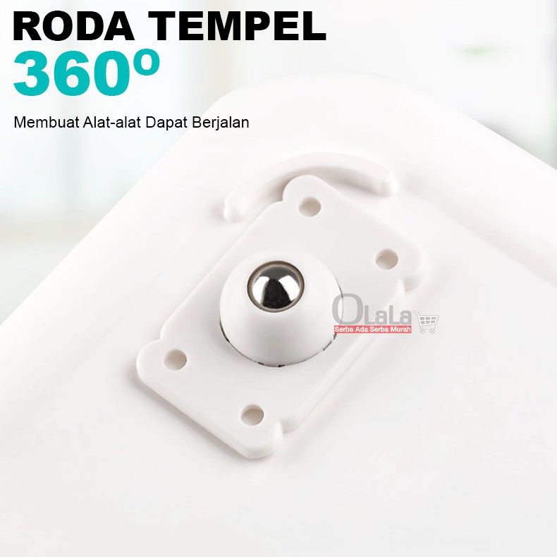 RODA TEMPEL STAINLESS UNTUK FURNITURE 360° (4pcs) OLL-1157