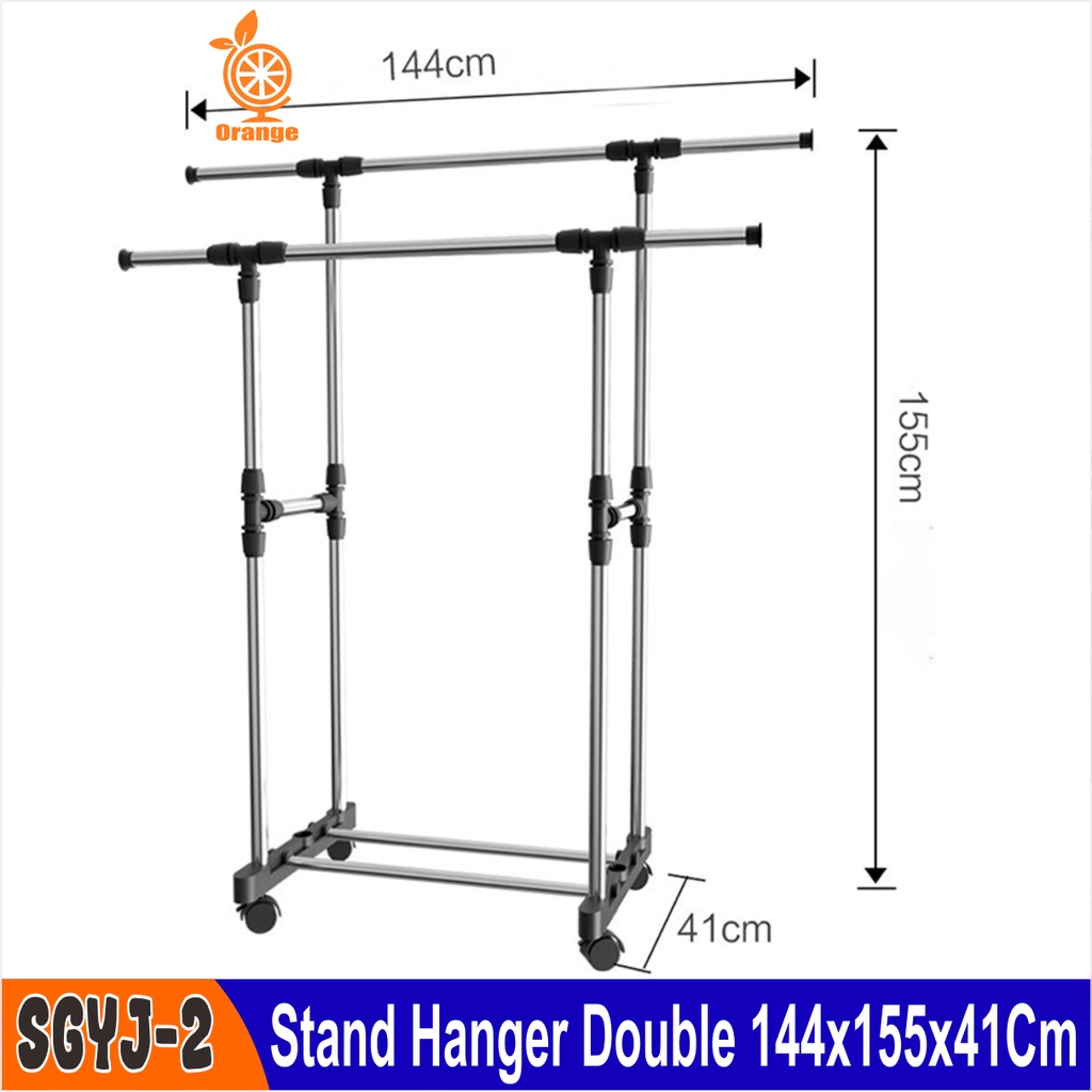 Stand Hanger Double Serbaguna Stand Hnger Baju Gantungan Pakaian Serbaguna SGYJ- 2