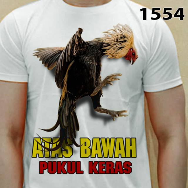 Kaos 3d ayam jago bangkok petarung 3