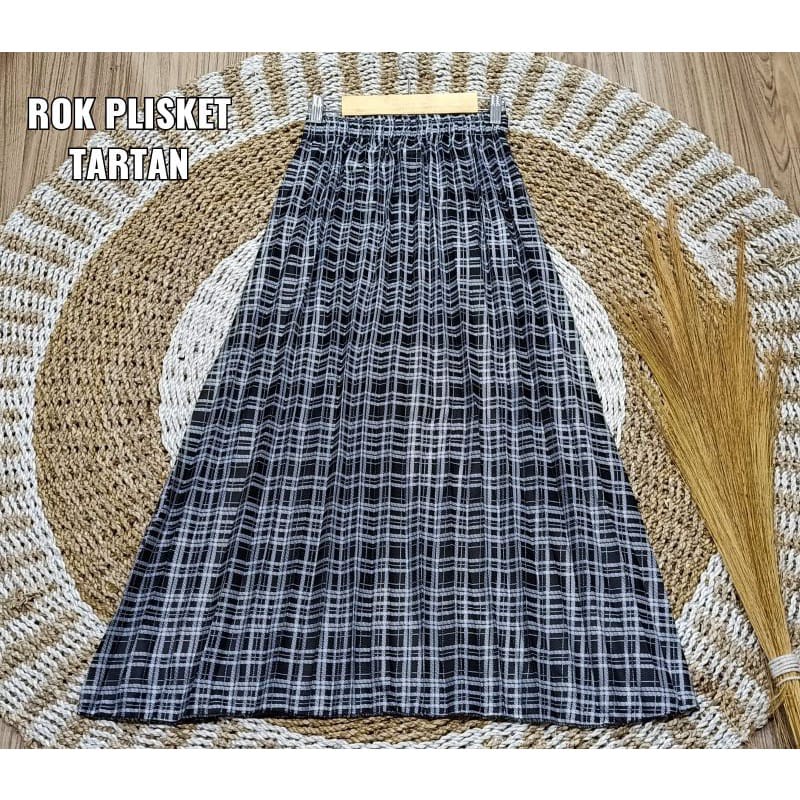 Rok Plisket Kotak Tartan Premium 100% original Produk