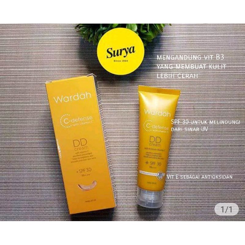 wardah DD Cream C Defense with vitamin C SPF 30 PA +++