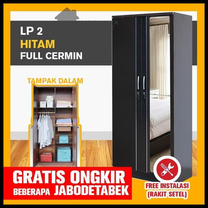  Lemari  Pakaian Baju 2 Pintu  Kaca  Full  Shopee Indonesia