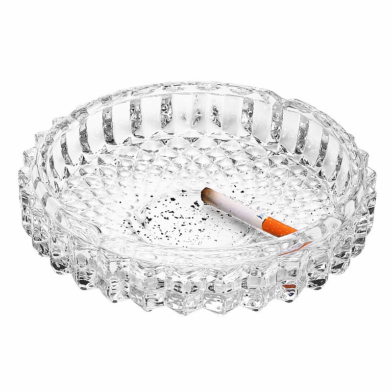 Flower Glass Crystal Ashtray Asbak Kaca Motif Kristal Asbak Bening Mewah &amp; Cantik