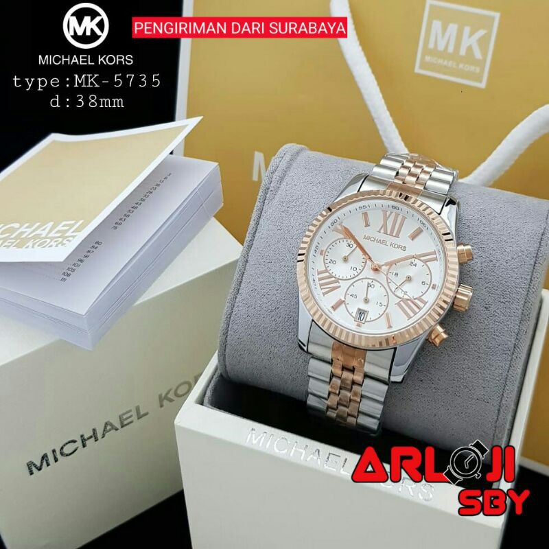 Jam Tangan wanita MK 5735 chrono plus box ori