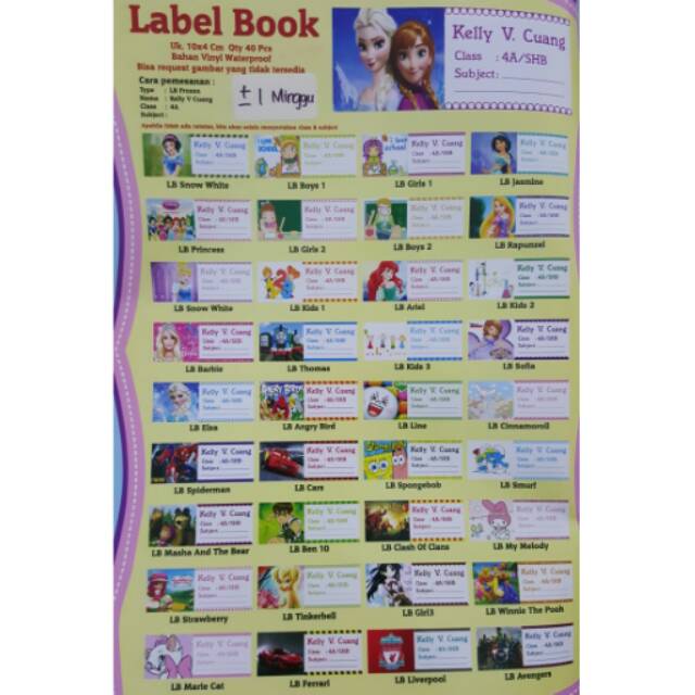 

Label Book (Label Nama utk buku)