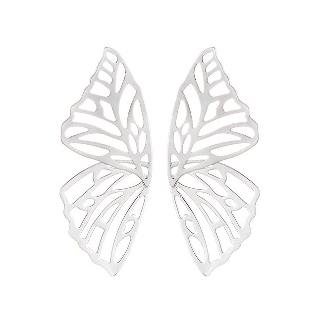 LRC Anting Tusuk Fashion Hollow Out Deisgn Butterfly Shape Earrings