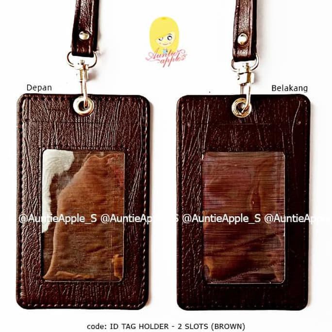 

ID TAG HOLDER 2 KARTU/NAME TAG/ID CARD HOLDER LEATHER/TEMPAT ID CARD - Hitam TERLARIS