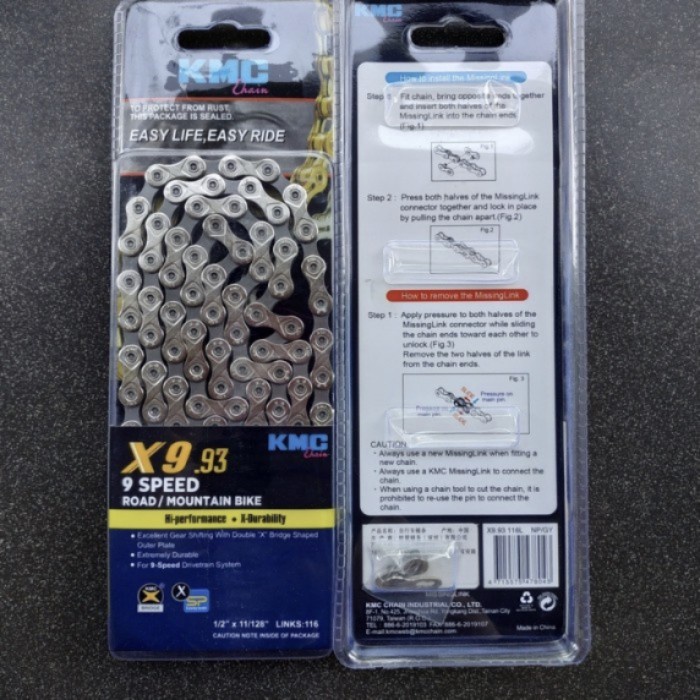 Chain rantai sepeda KMC 9 speed original