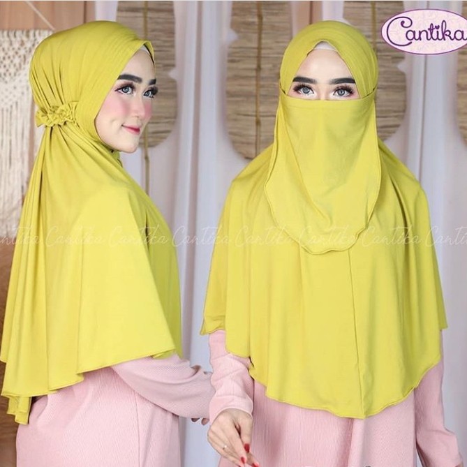 Jilbab Kerudung Hijab Instan Masker TALI KERUT CADAR