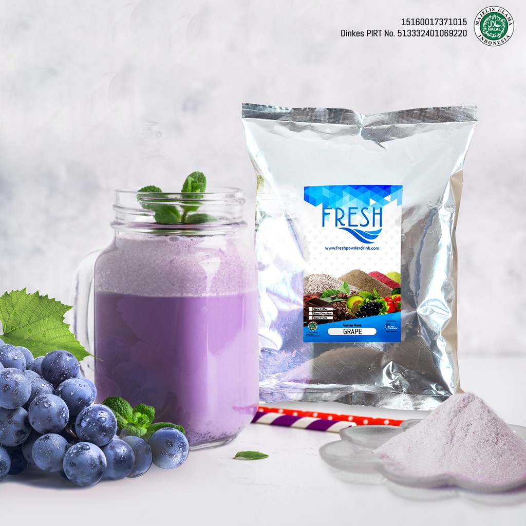 

Promo Serbuk Minuman Ice Blend Rasa Anggur / Grape 500 Gram