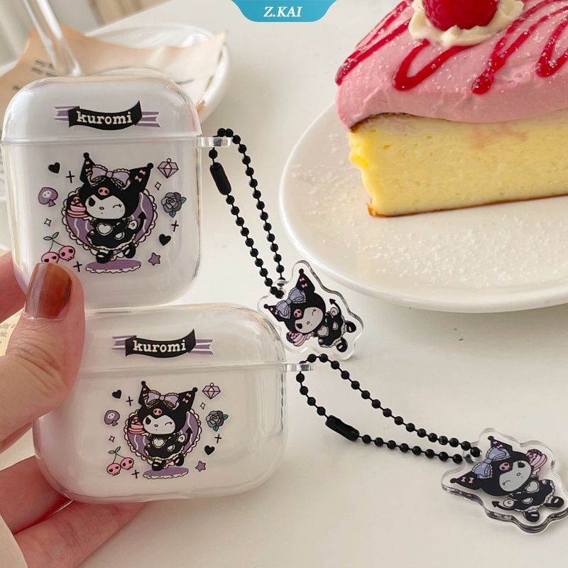 Kuromi Soft Case Silikon Earphone Bluetooth Motif Kartun Untuk AirPods 1 2 Pro