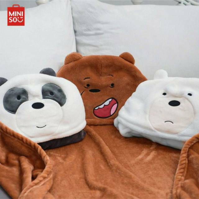 Jual We Bare Bears Blanket Miniso Shopee Indonesia