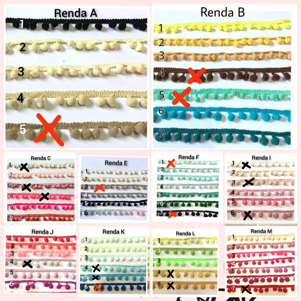 1 METER - RENDA POM POM | RENDA BAKSO