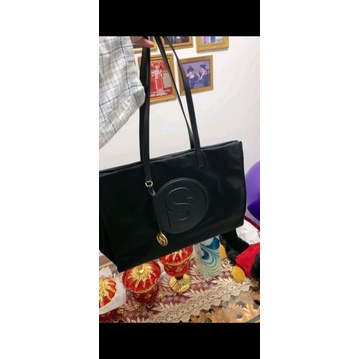 aaliya nylon tote bag black preloved