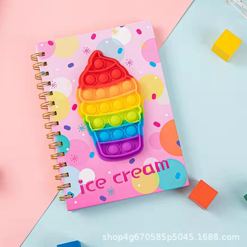 

향 Buku Tulis Pop it Mainan Anak Edukasi Buku Catatan Silikone Promo