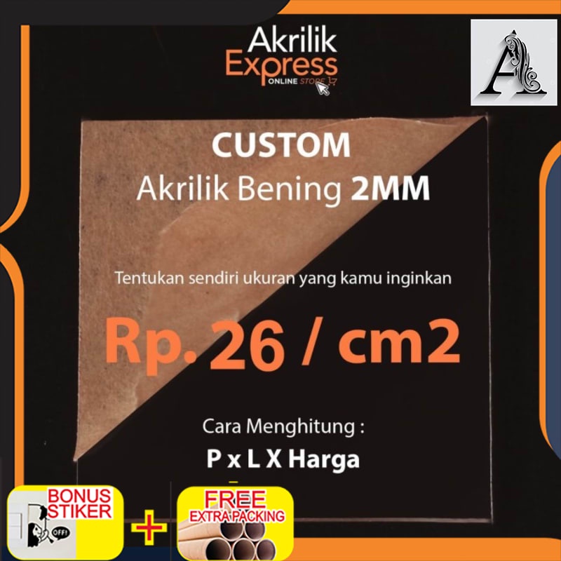 

Grosir Custom akrilik potongan 122x1.2 cm bening 2mm