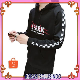 KAOS LENGAN PANJANG PRIA ST.SPARK SWEATER HOODIE / JUMPER / JAKET PRIA LENGAN PANJANG
