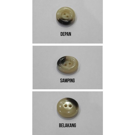 Kancing outer warna kombinasi ukuran 28L /18mm KUALITAS EXPORT RT5513-28 Hitam Putih Belang