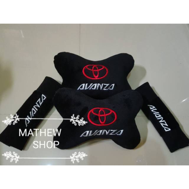 Bantal Sandar Avanza / Bantal Kepala / Cover Seatbelt Avanza / Bantal Mobil Avanza / Bantal Avanza