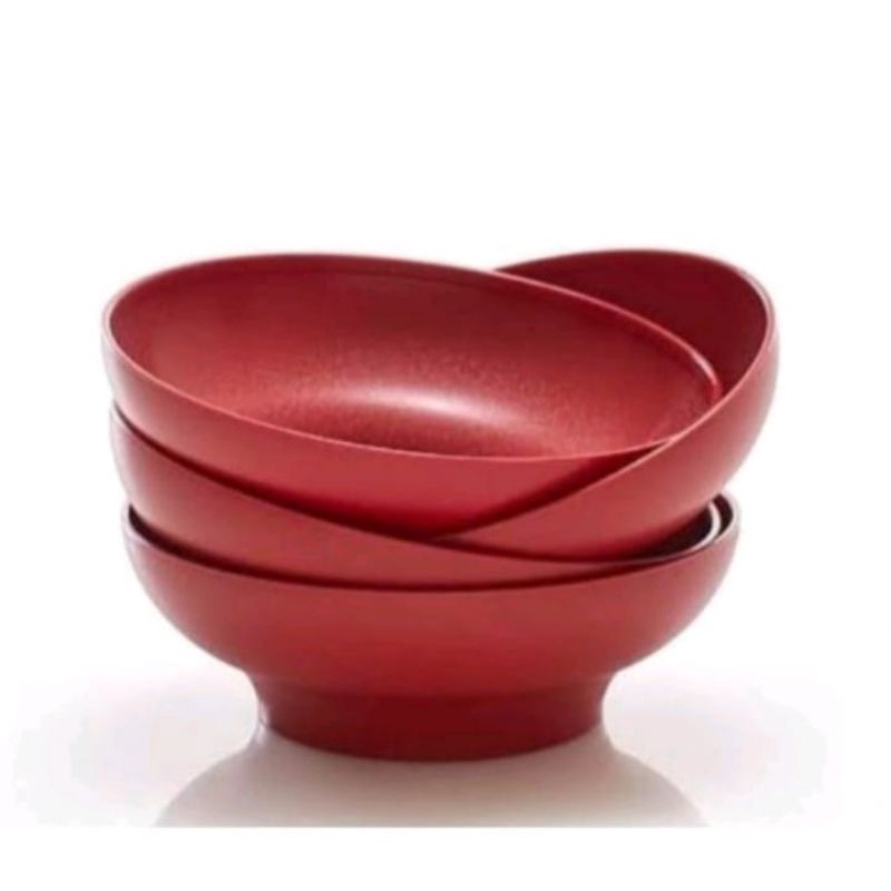 ideal bowl merah tupperware ecer
