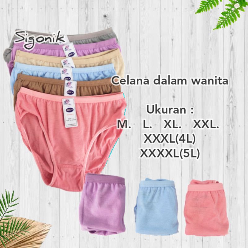 CD Celana Dalam Wanita Perempuan Dewasa Cewek Remaja Size M L XL XXL XXXL(4L) XXXXL(5L) GHC Murah Perempuan Jumbo Big Size Polos Polyester Adem Murah Nyaman Undies Sempak Cawet Sigonik