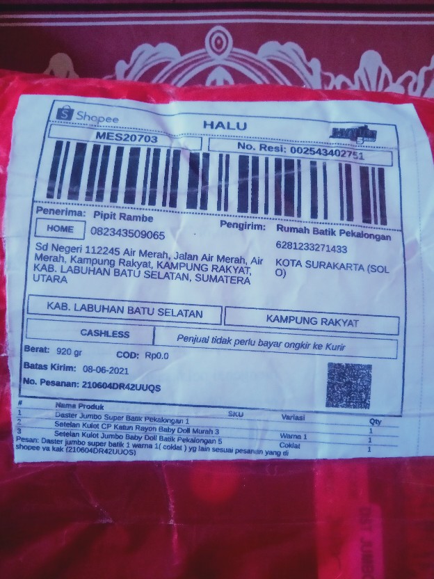 Daster Jumbo Super Batik Pekalongan 1