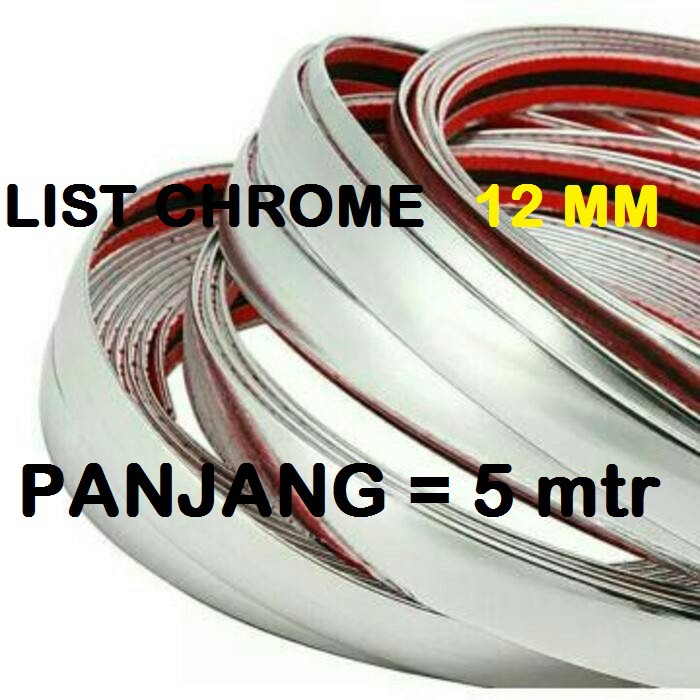 List Chrome Moulding 12 mm x 5 mtr