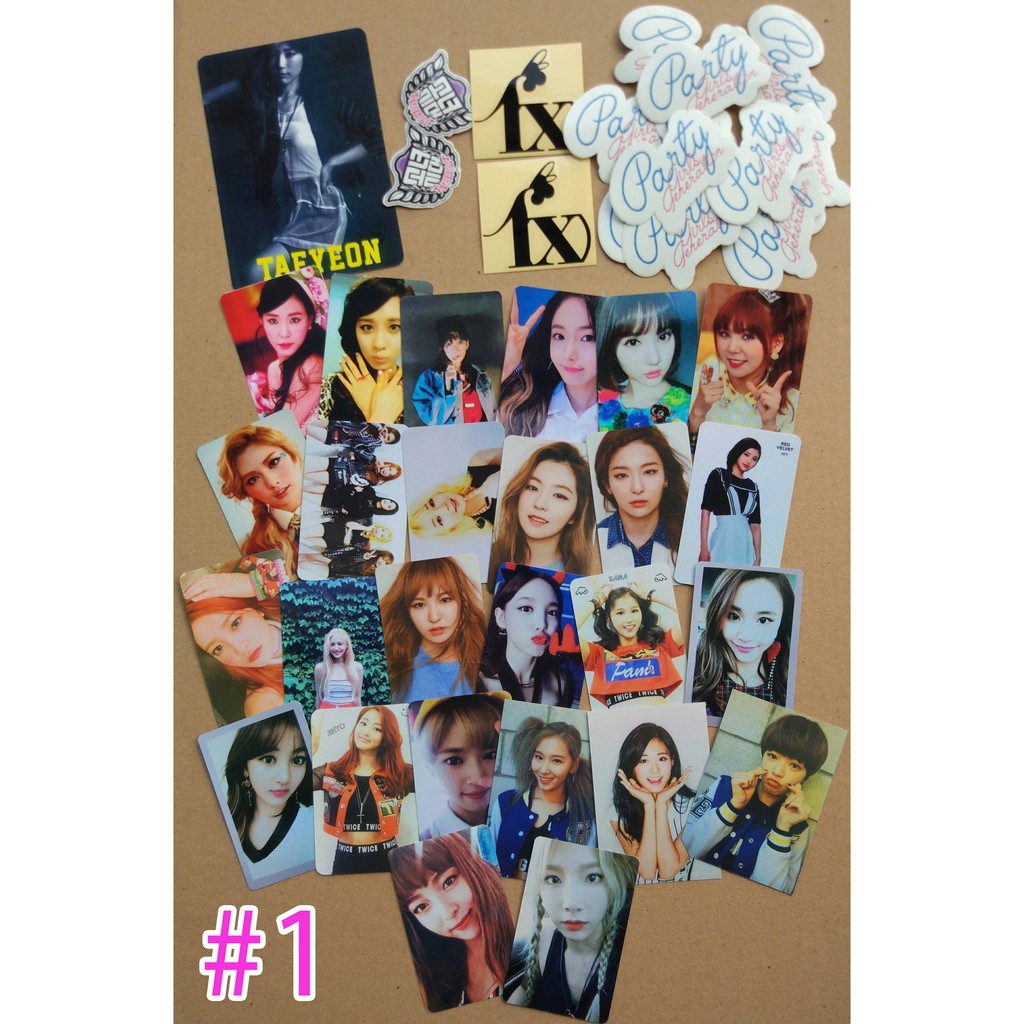 PAKET Photocard & Stiker Girlband Kpop SNSD/TWICE/FX/GFRIEND/APINK/REDVELVET/AOA /EXID/MISSA/MAMAMOO