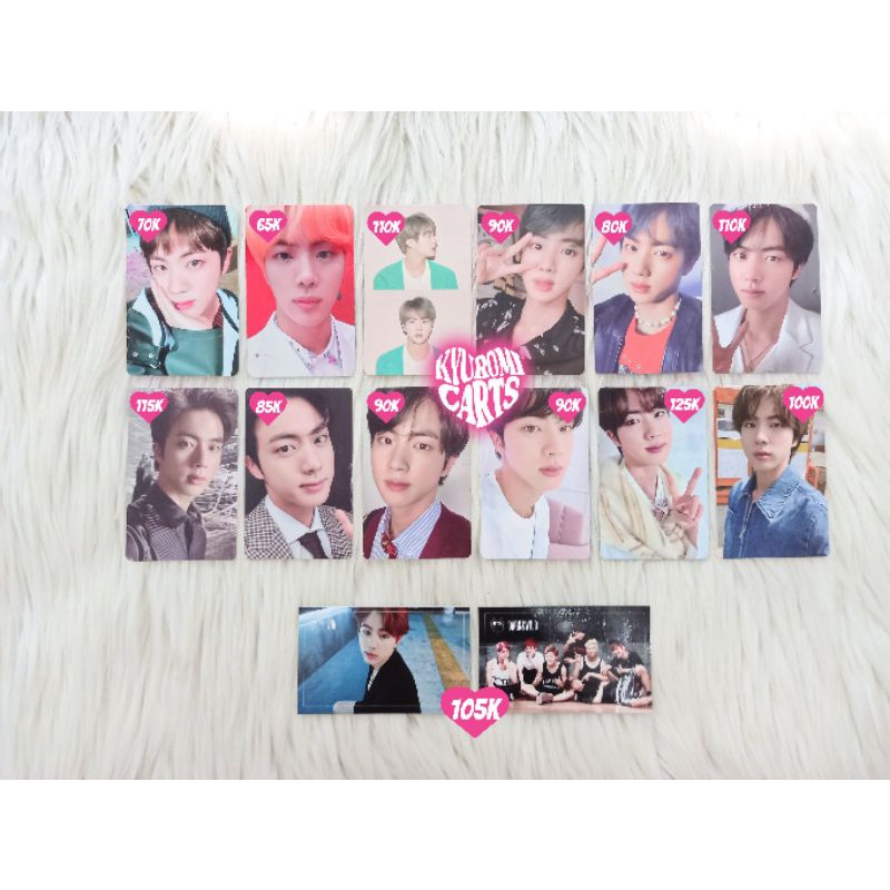 bts seokjin/jin pc photocard ynwa ans s persona mots7 be ess pob butter dnw group