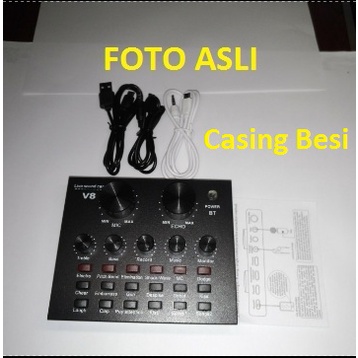 Sound Card V8 Mixer External Soundcard V8 USB Audio Live Broadcast V8