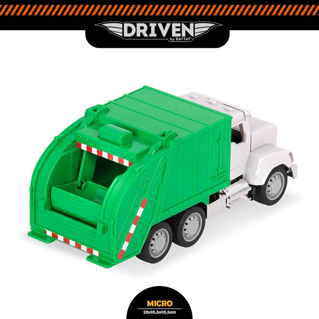 DRIVEN BY BATTAT Micro Series Micro Recycling Truck Mainan Anak Diecast