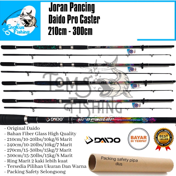 Joran Pancing Daido Pro Caster 210cm - 300cm (10kg-15kg) Murah Berkualitas - Engkus Fishing