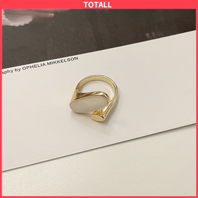 COD❤️Cincin Jari Telunjuk Desain Geometri Silang Cincin Terbuka Geometris Fashion Sederhana Cincin Vintage Rings Wanita