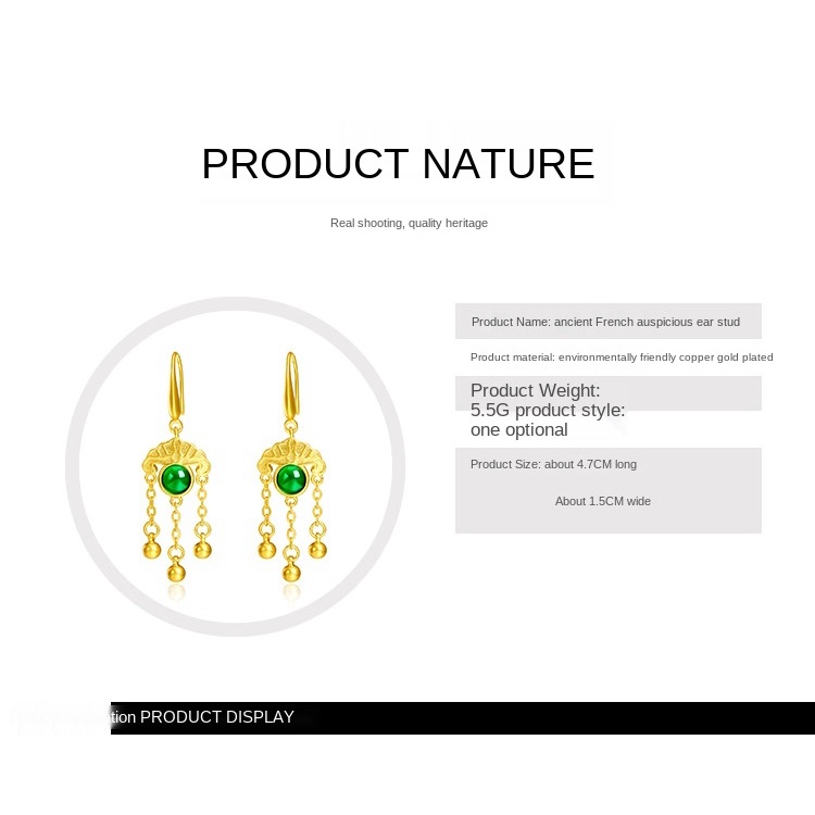 Anting Kait Gantung Lapis Emas Asli Kadar 375 Gaya Korea Untuk Wanita