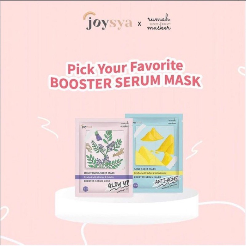 [RESELLER VIP] RESMI SHEET MASK LOCAL/ BOOSTER SERUM MASK BY JOYSYA.ID X RUMAHMASKER.ID [BPOM]