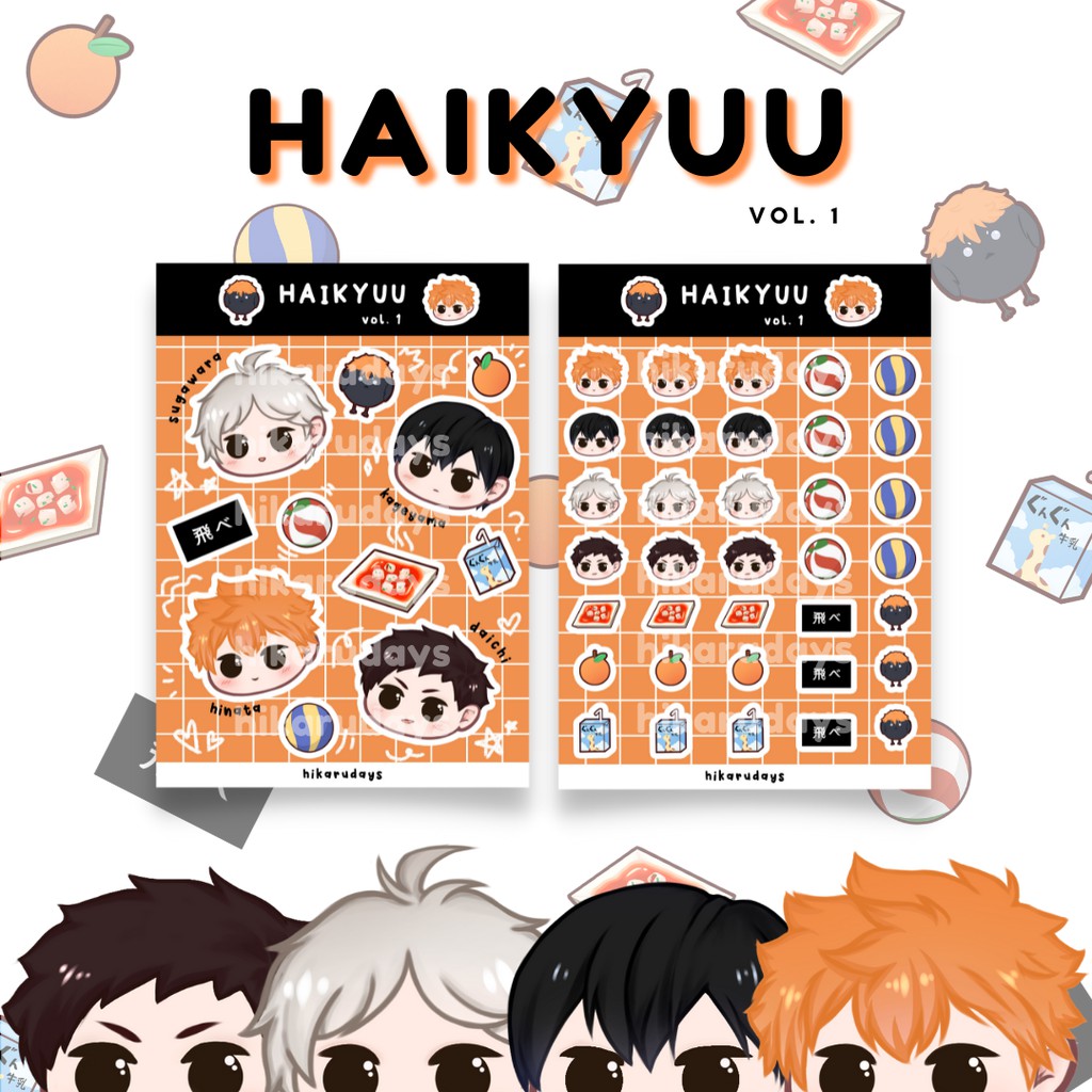 

Sticker Haikyuu Vol. 1 & 2 by hikarudays